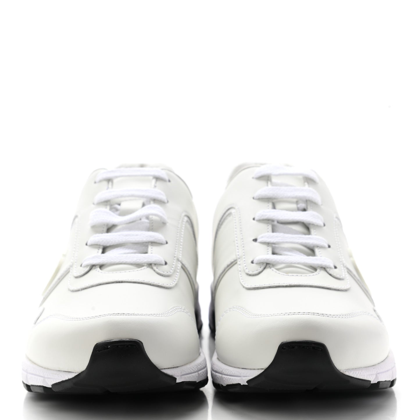 Calfskin Womens Interlocking G Sneakers 37 White
