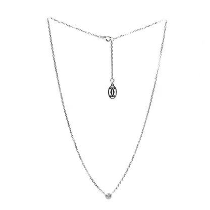 Cartier 18K White Gold Diamond SM D'Amour Pendant Necklace 2 of 5