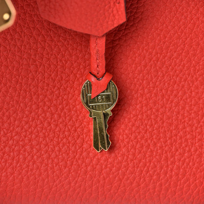 Hermes Togo Birkin 25 Rouge De Coeur 29 of 35