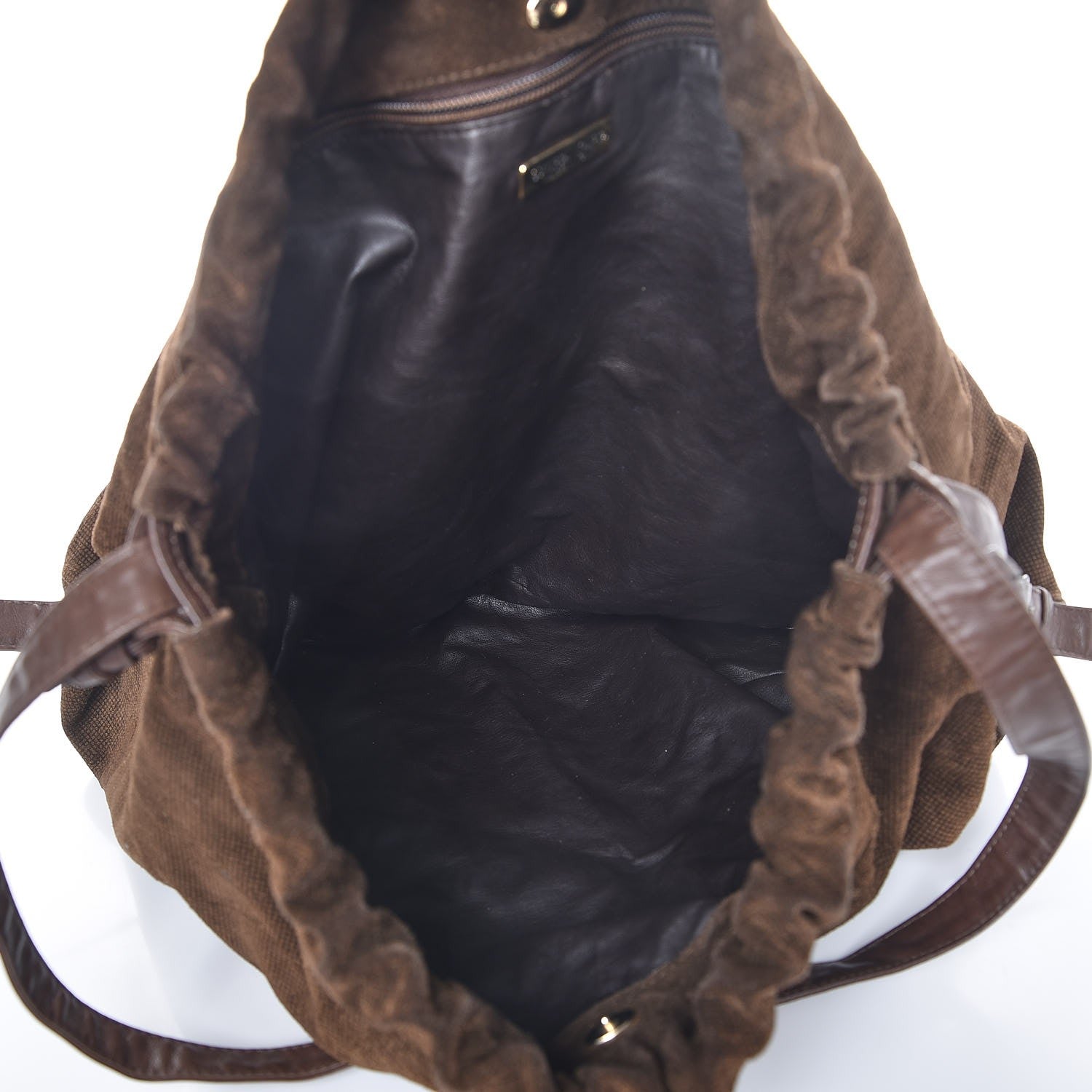 Bottega Veneta Suede Drawstring Shoulder Bag Brown 5 of 12