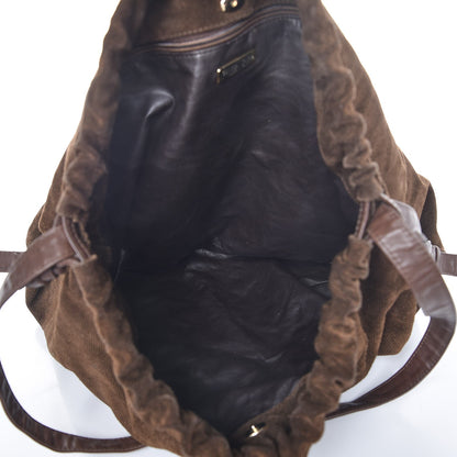 Bottega Veneta Suede Drawstring Shoulder Bag Brown 5 of 12