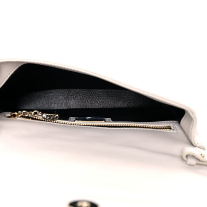 Bulgari Calfskin Matelasse Small Serpenti Cabochon Shoulder Bag White 9 of 10