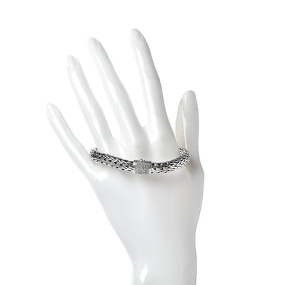John Hardy Sterling Silver Diamond 7.5mm Classic Chain Bracelet 2 of 4