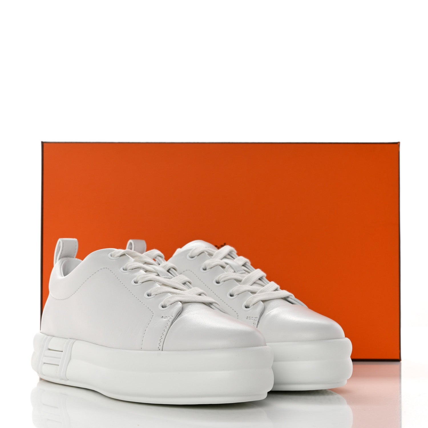 Hermes Calfskin Happy Sneakers 36 White 8 of 8