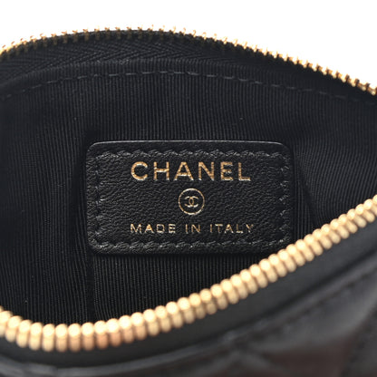 Chanel Lambskin Quilted Small No. 5 Cosmetic Case Black 6 of 9
