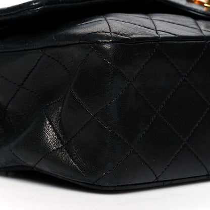 Chanel Lambskin Quilted Medium Double Flap Black 9 of 16