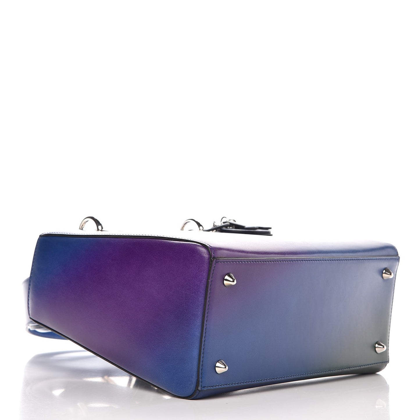 Box Calfskin Gradient Medium Lady Dior Purple Blue Green