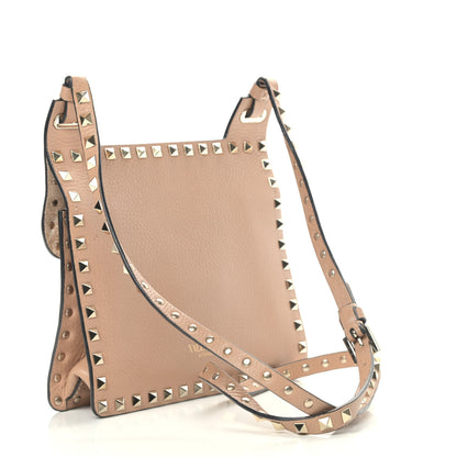 Valentino Garavani Pebbled Calfskin Rockstud Crossbody Messenger Bag Skin Sorbet 3 of 8