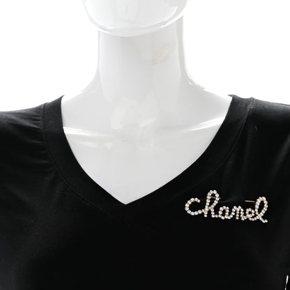 Chanel Metal Glass Swirling Pearls Brooch Pin Gold 2 of 6