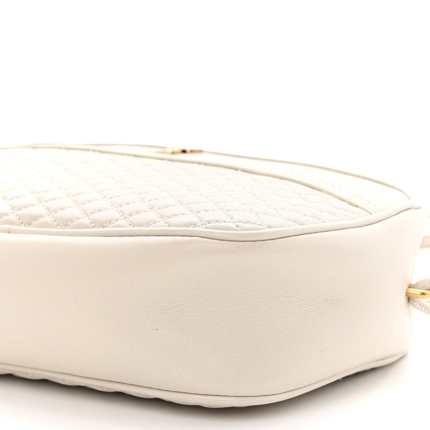 Lambskin Quilted Victoire Camera Bag Blanc Vintage