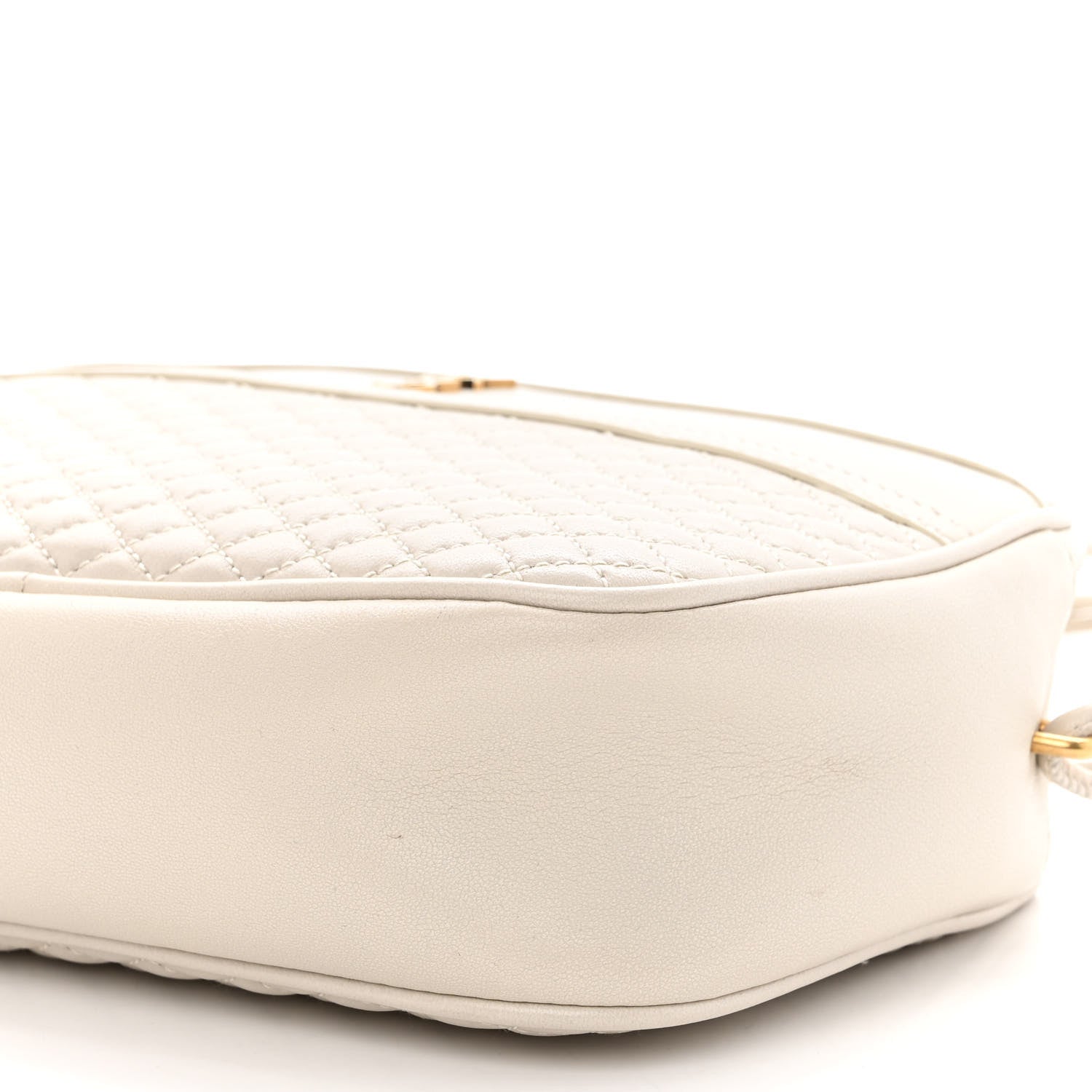Saint Laurent Lambskin Quilted Victoire Camera Bag Blanc Vintage 9 of 10