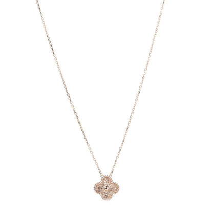 Van Cleef & Arpels 18K Rose Gold Vintage Alhambra Pendant Necklace 1 of 8