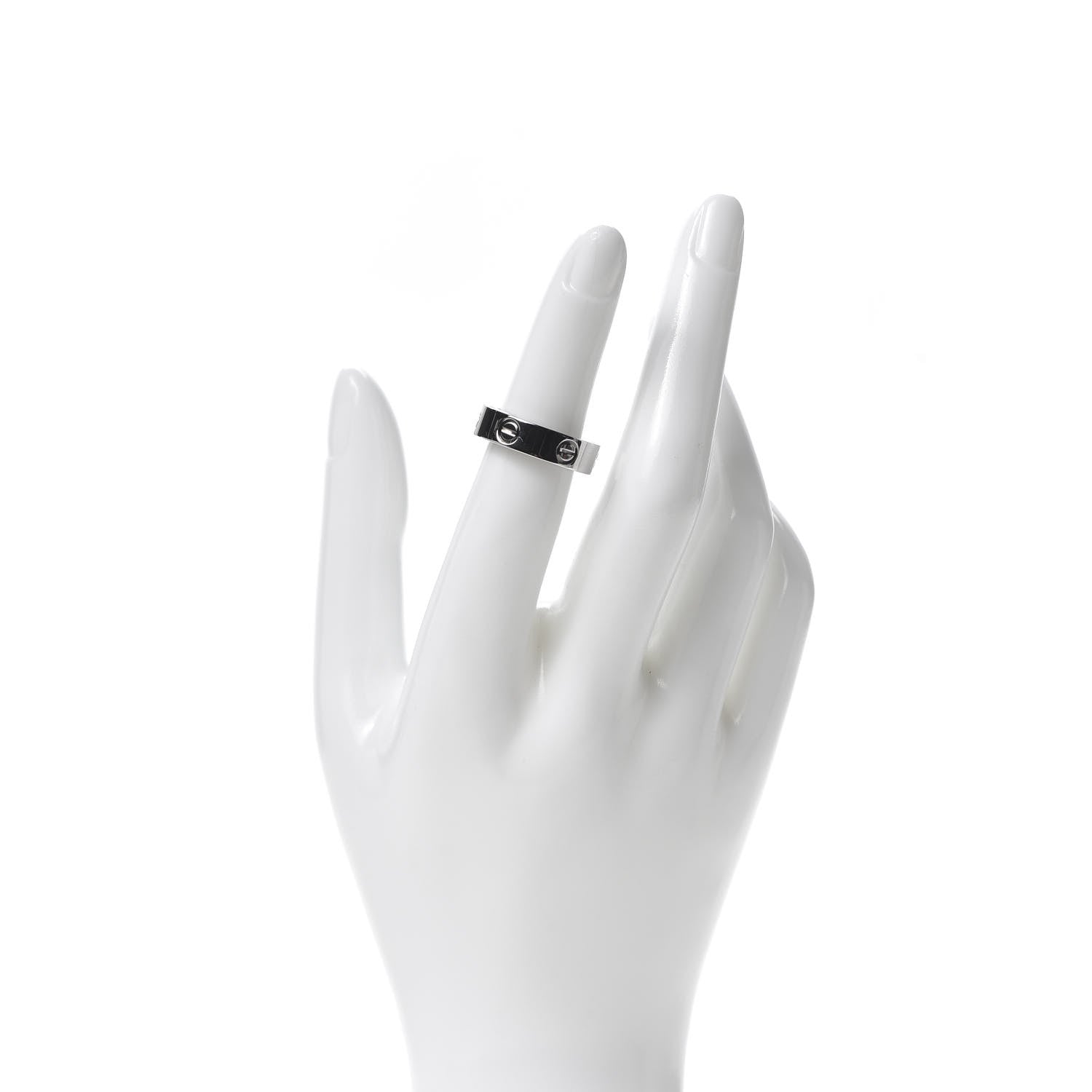 Cartier 18K White Gold 5.5mm Astro LOVE Ring 49 5 2 of 7