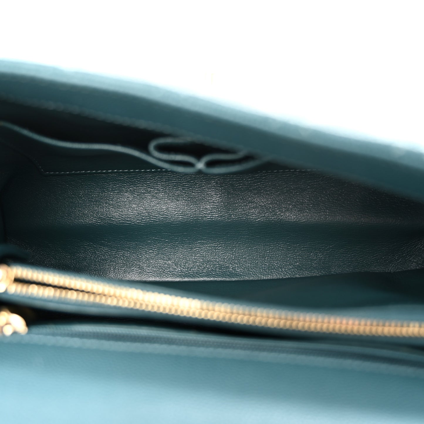 Caviar Lizard Quilted Small Coco Handle Flap Dark Turquoise