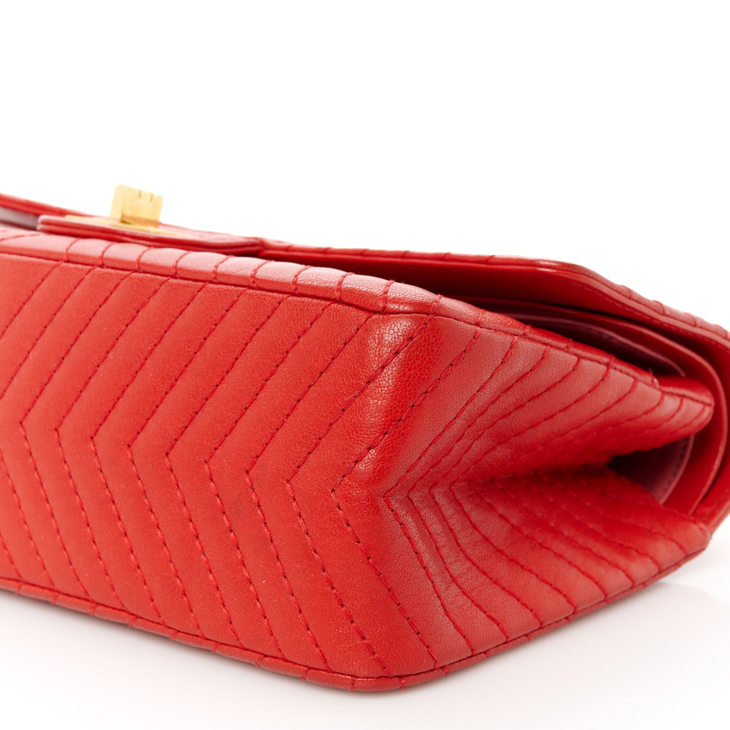 Chanel Sheepskin Chevron Quilted 2.55 Reissue 225 Flap Red 10 of 10