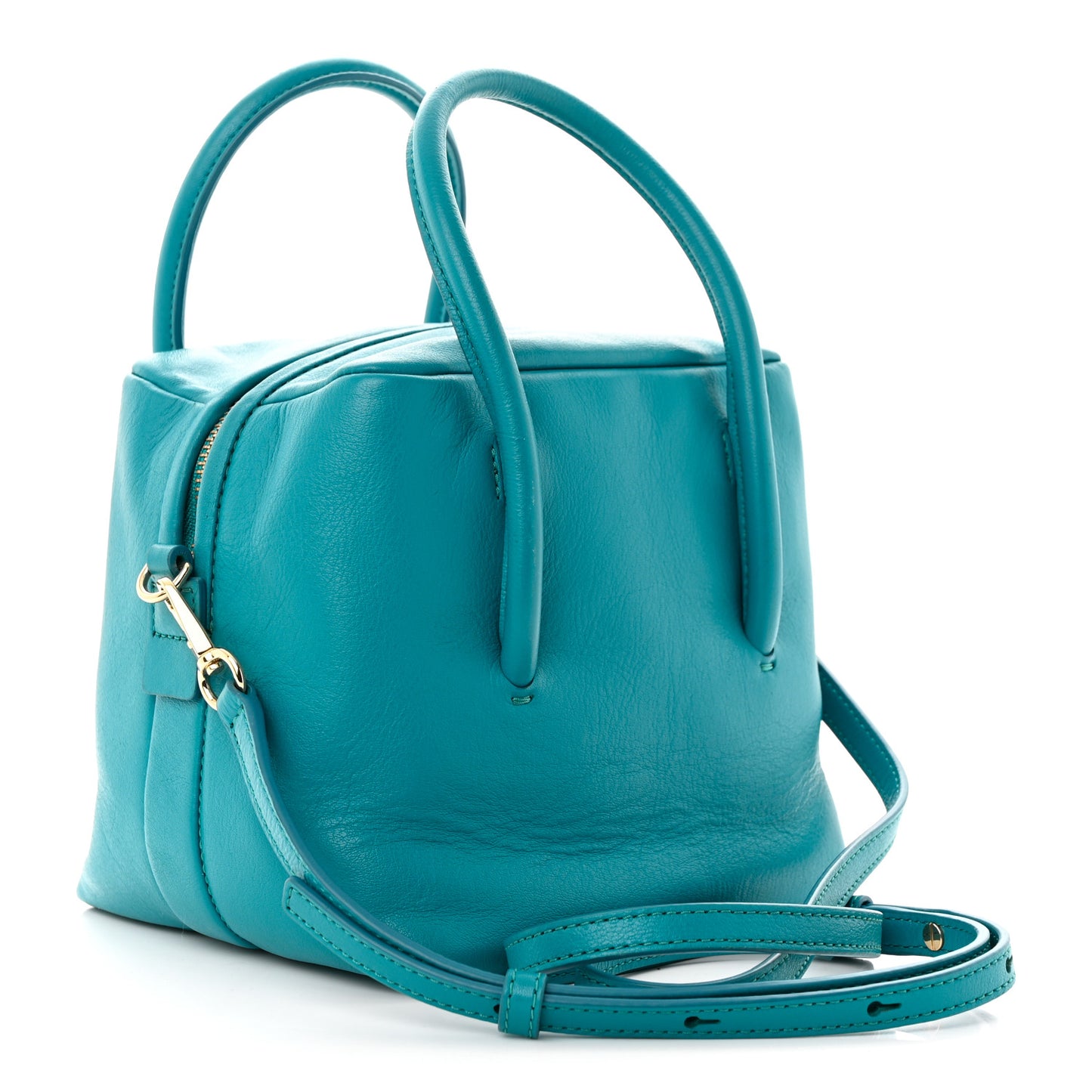 Calfskin The Duet Mini Satchel Deep Jade