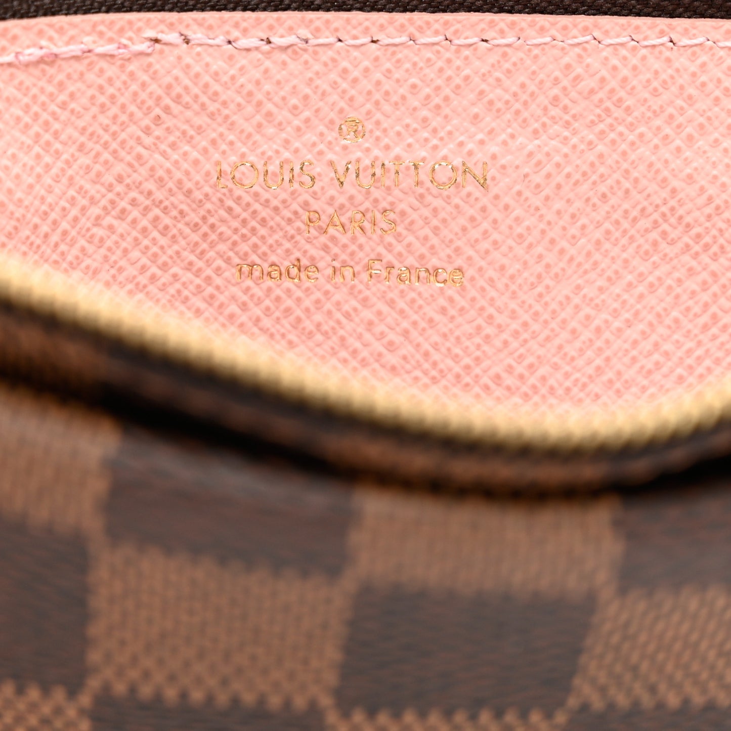 Damier Ebene Recto Verso Card Holder Rose Ballerine