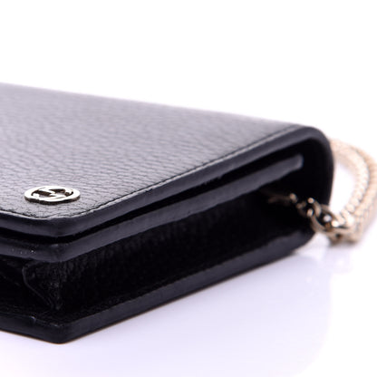 Gucci Dollar Calfskin Medium Betty Chain Wallet Black 7 of 10