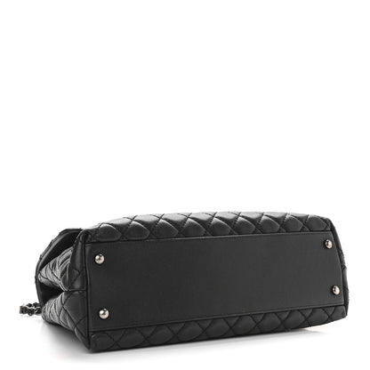 Chanel Caviar Quilted Medium Coco Handle Flap Black 4 of 9