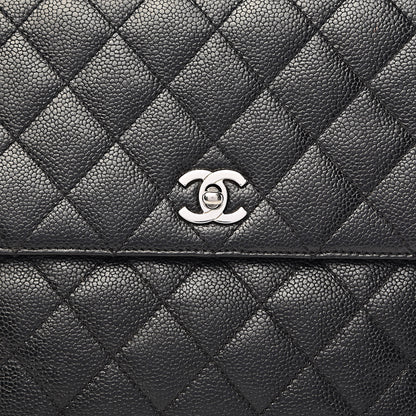 Chanel Caviar Quilted Jumbo Kelly Flap Black 13 of 18