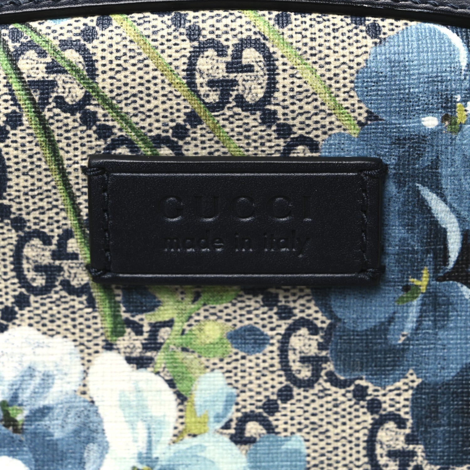 Gucci GG Supreme Monogram Blooms Medium Day Backpack Beige Blue Navy 8 of 10