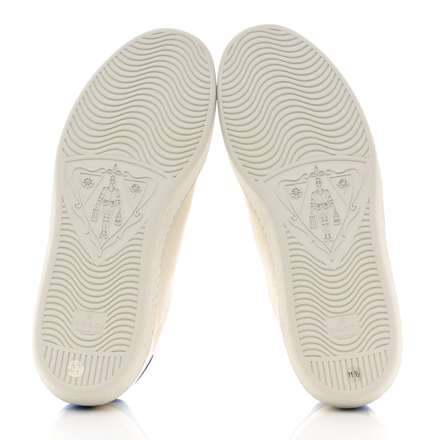 Calfskin Nubuck Interlocking G Mens New Ace Sneakers 11.5 New Mystic White Hibiscus Red Bright Splash