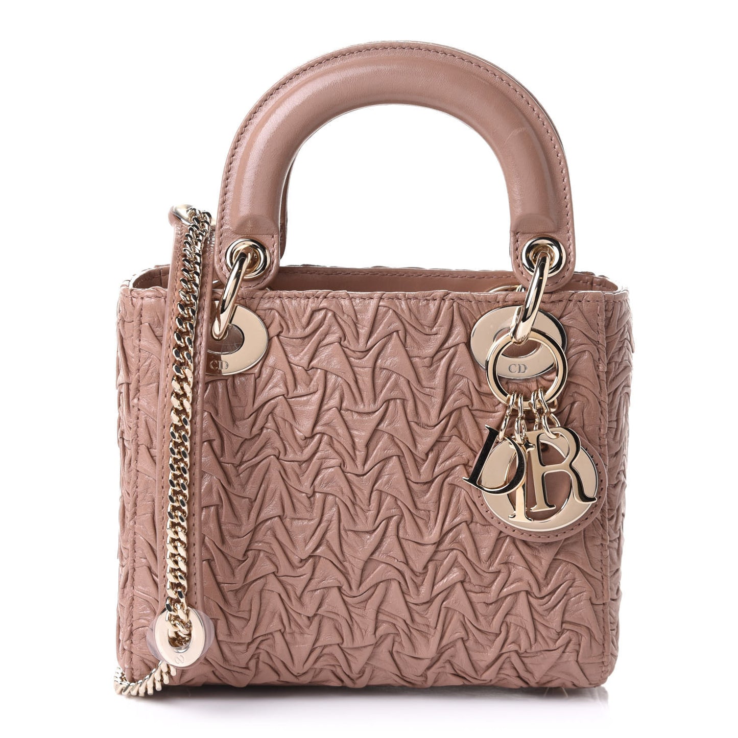 Lambskin Gathered Mini Lady Dior Fard