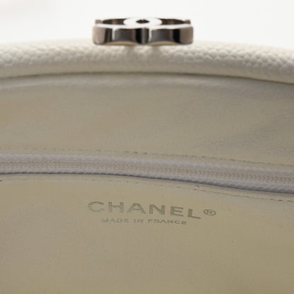 Chanel Caviar Quilted Timeless Clutch White 6 of 7