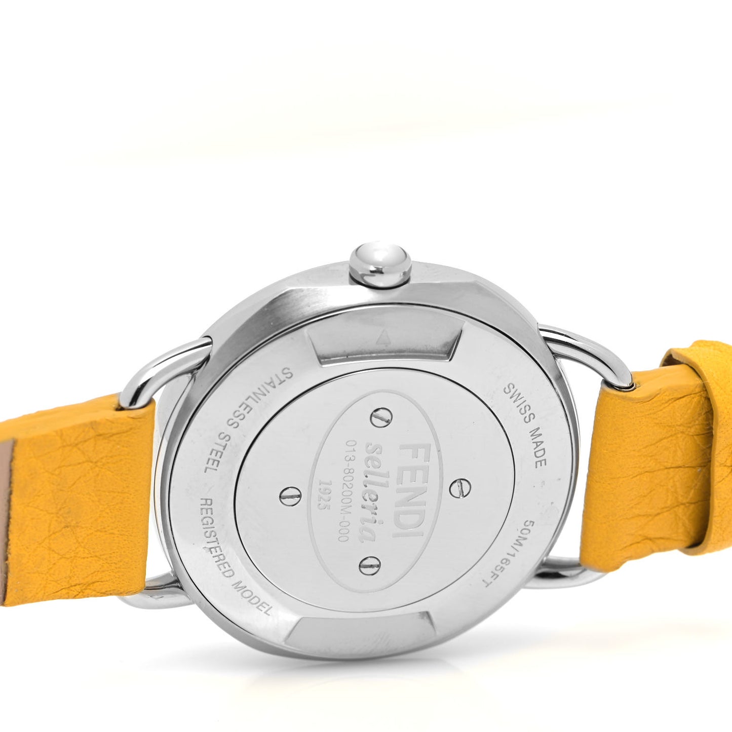 Stainless Steel Calfskin Mother of Pearl 36mm Selleria Quartz Watch Yellow