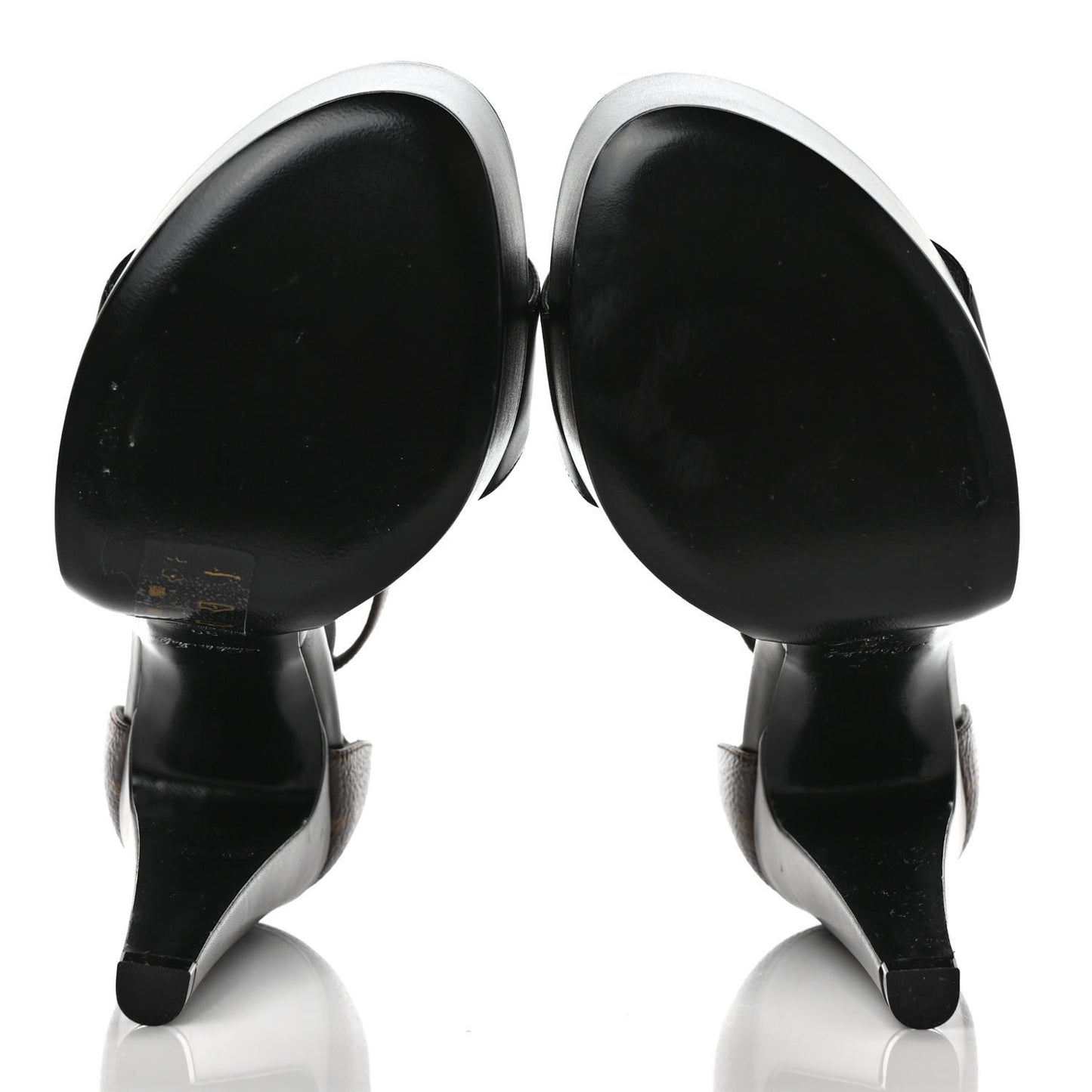 Patent Monogram Afterglow Platform Sandals 39 Black