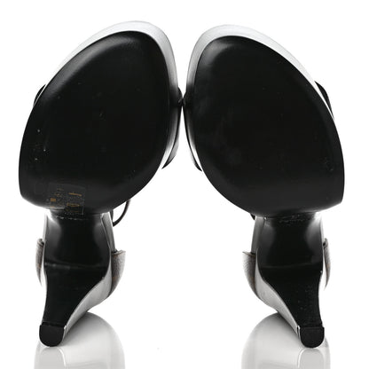 Louis Vuitton Patent Monogram Afterglow Platform Sandals 39 Black 5 of 7