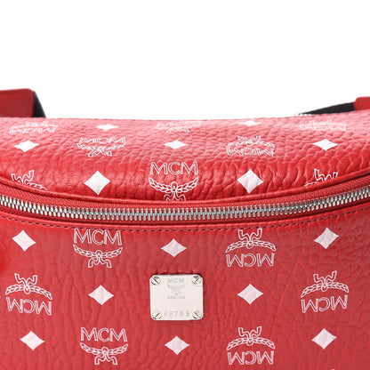 MCM Visetos Medium Stark Belt Bag Red 10 of 10