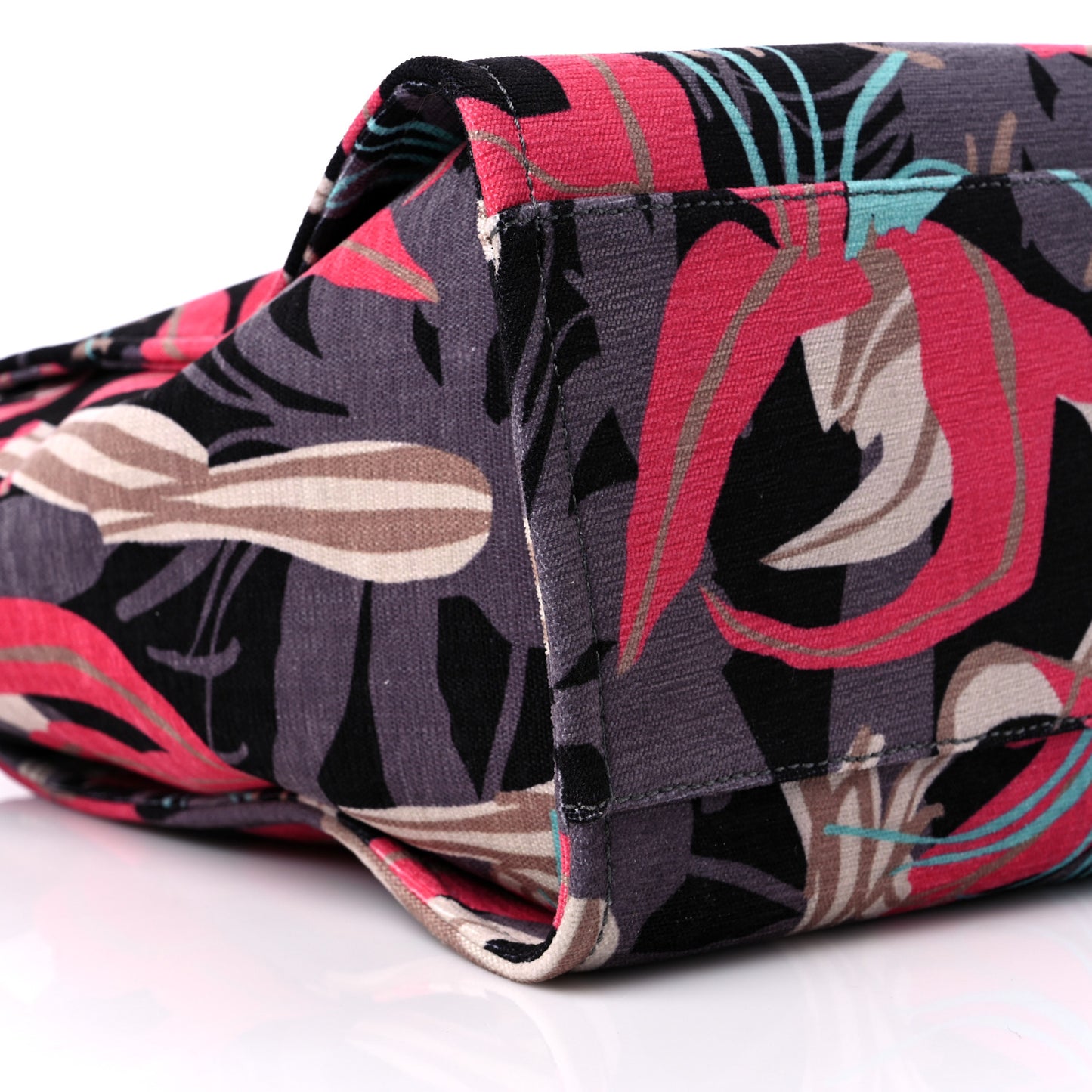 Velvet Calfskin Medium Deauville Tote Pink Multicolor