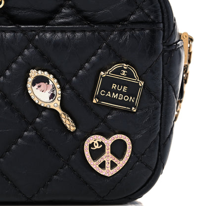 Chanel Aged Calfskin Quilted Mini Lucky Charm Reissue Camera Case Black 8 of 11