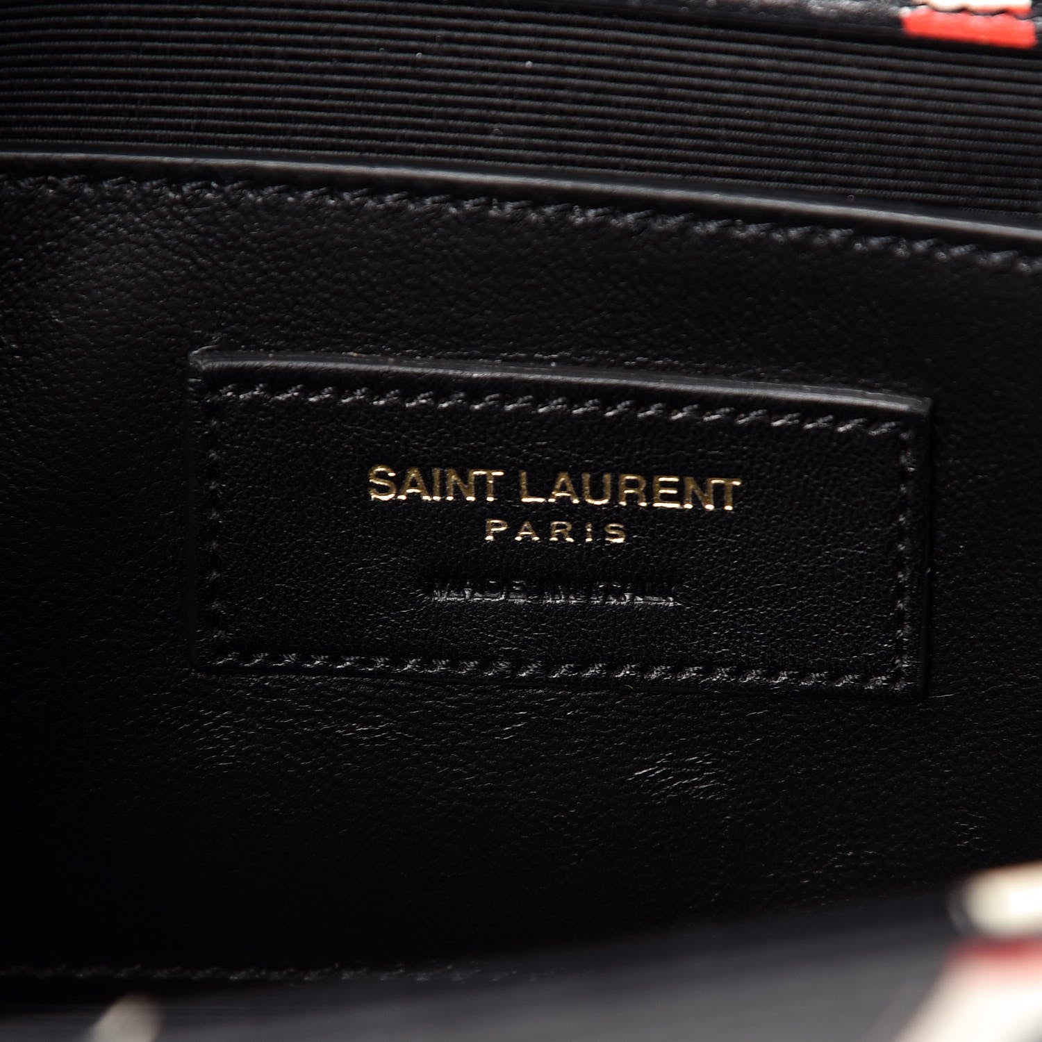 Saint Laurent Calfskin Lipstick Print Classic Monogram Kate Clutch Black 6 of 7