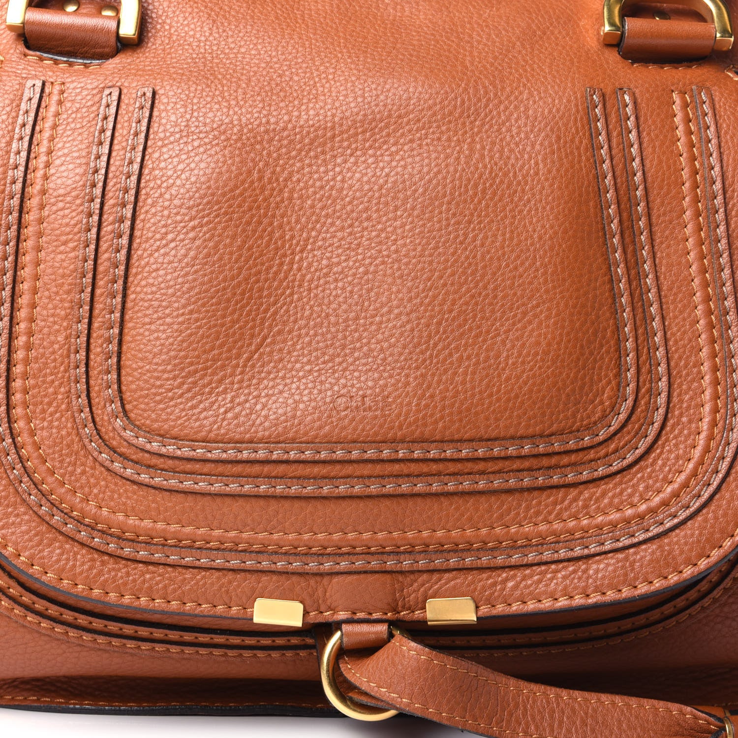 Chloe Calfskin Medium Marcie Satchel Tan 8 of 10