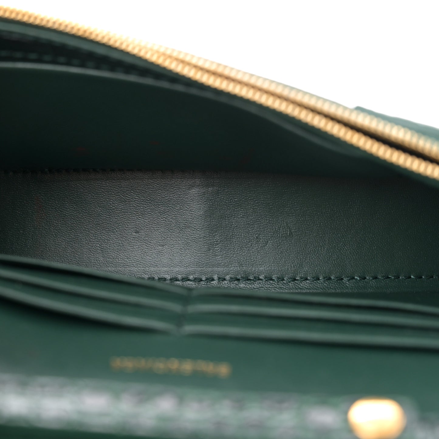 Shiny Calfskin Crocodile Embossed Hourglass Chain Bag Forest Green