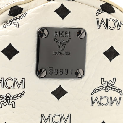 MCM Visetos Side Stud X-Mini Stark Bebe Boo Backpack White 11 of 28