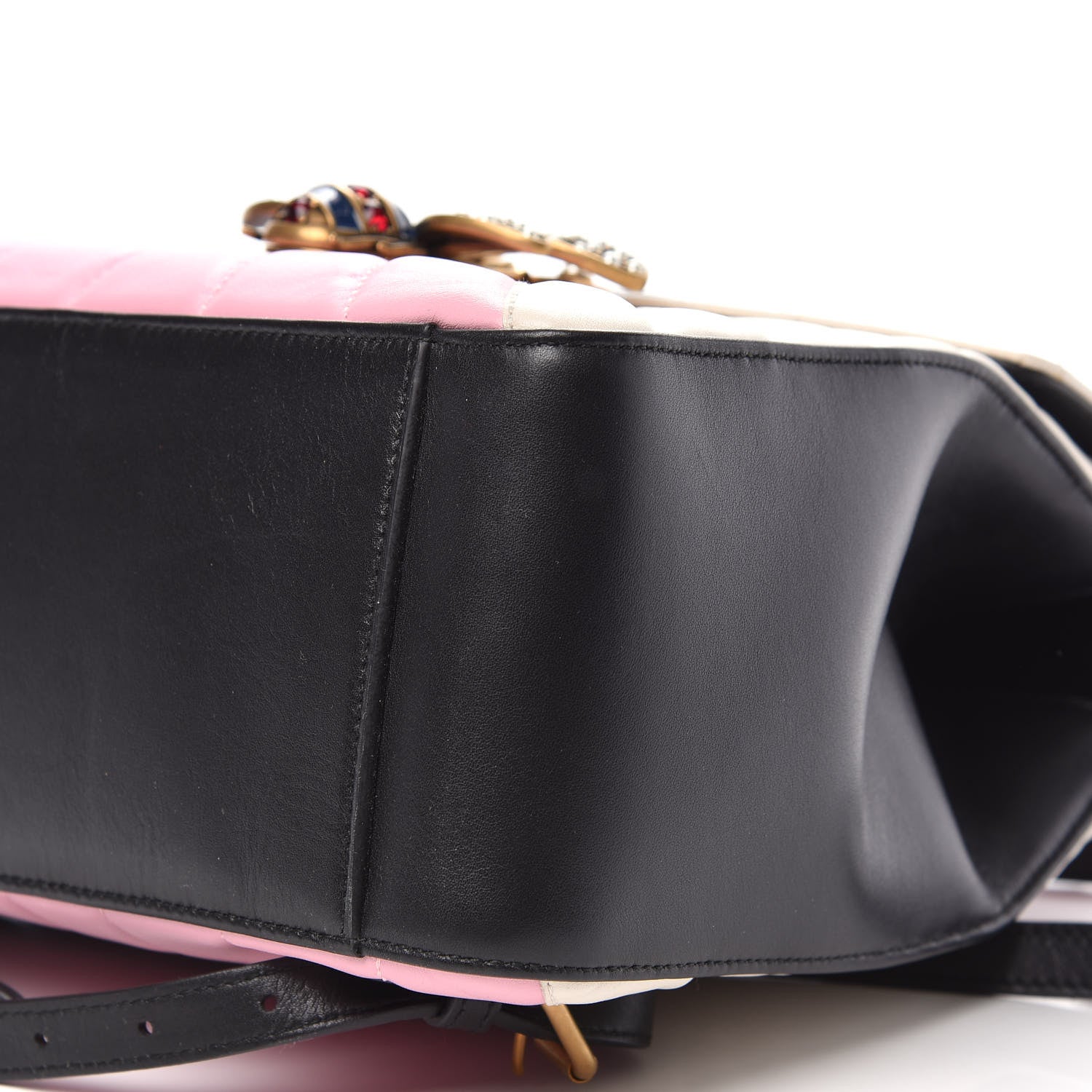 Gucci Calfskin Bamboo Trapuntata Queen Margaret Backpack Blue Agata Hibiscus Red Mystic White Sugar Pink 10 of 12