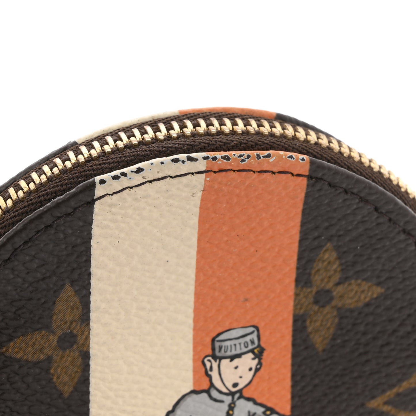 Monogram Groom Round Coin Purse