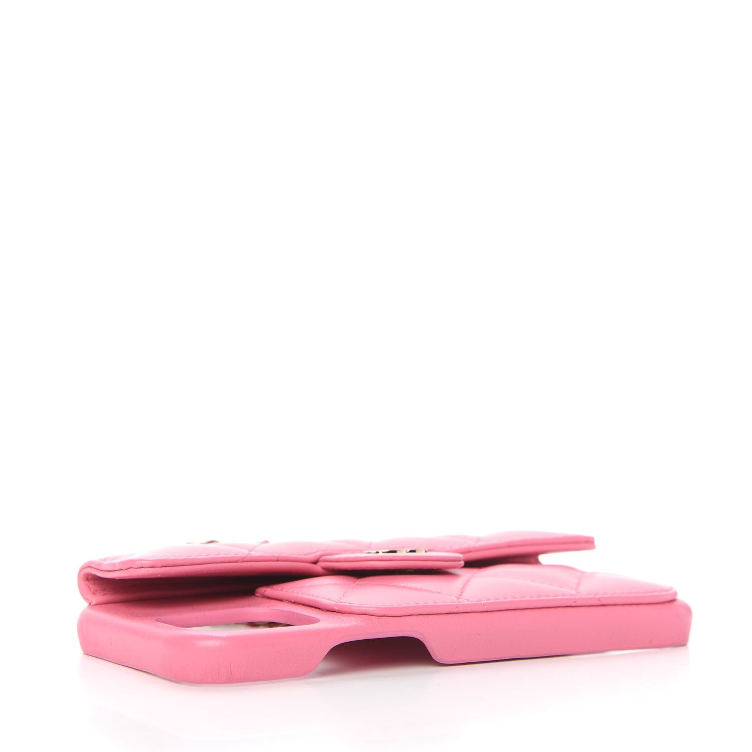 Chanel Lambskin Quilted iPhone XII Pro Max Case With Chain Pink 4 of 10