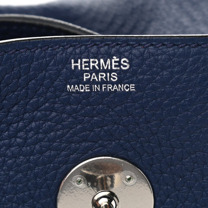 Hermes Taurillon Clemence Lindy 34 Bleu Saphir 6 of 10