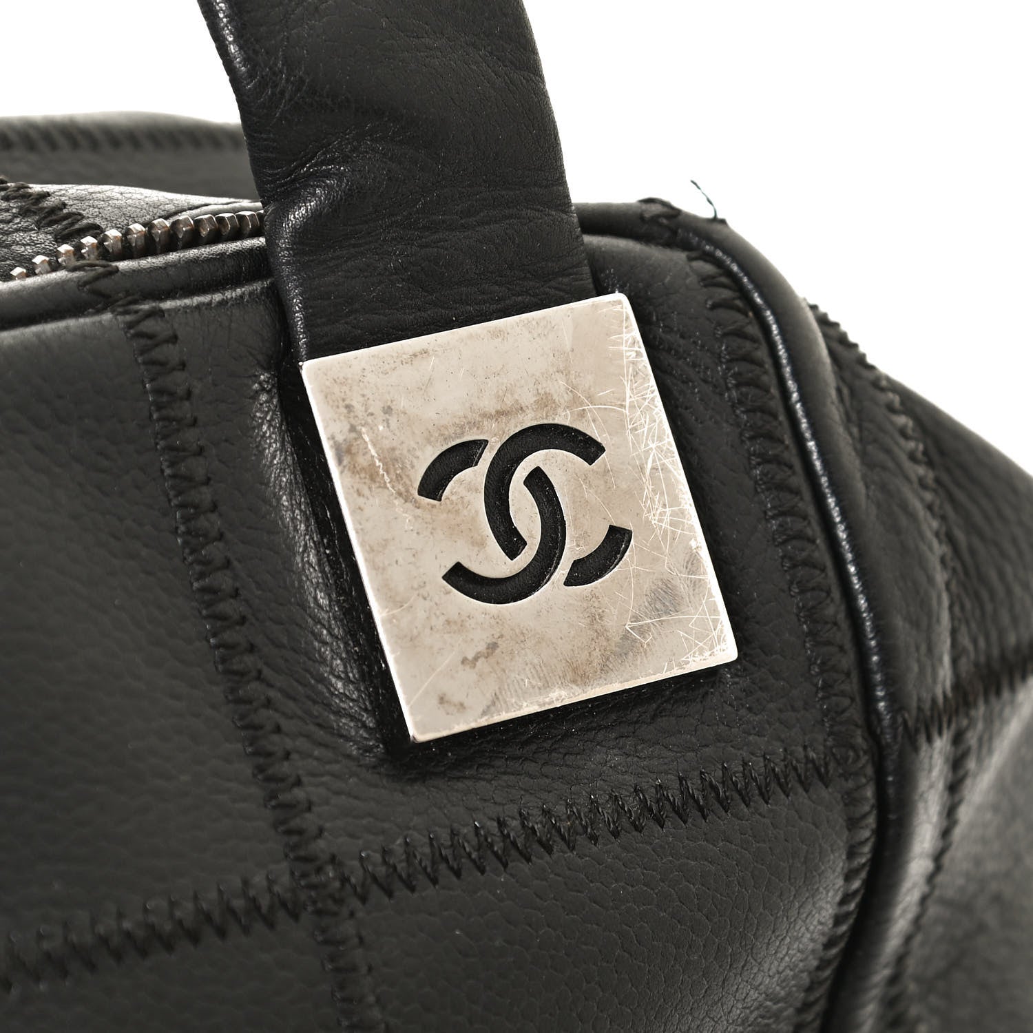 Chanel Caviar Square Stitched Tote Black 11 of 14