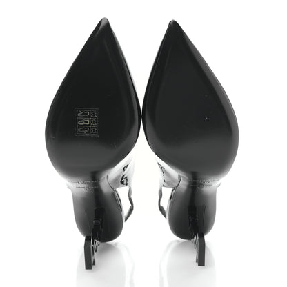 Saint Laurent Patent Opyum Slingback 3.3 Pumps 37 Black 5 of 8