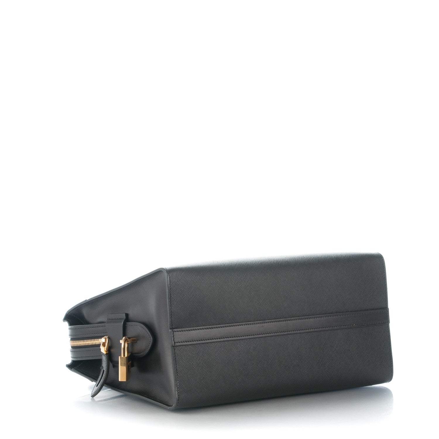 Prada Saffiano City Calfskin Medium Esplanade Tote Black 5 of 8