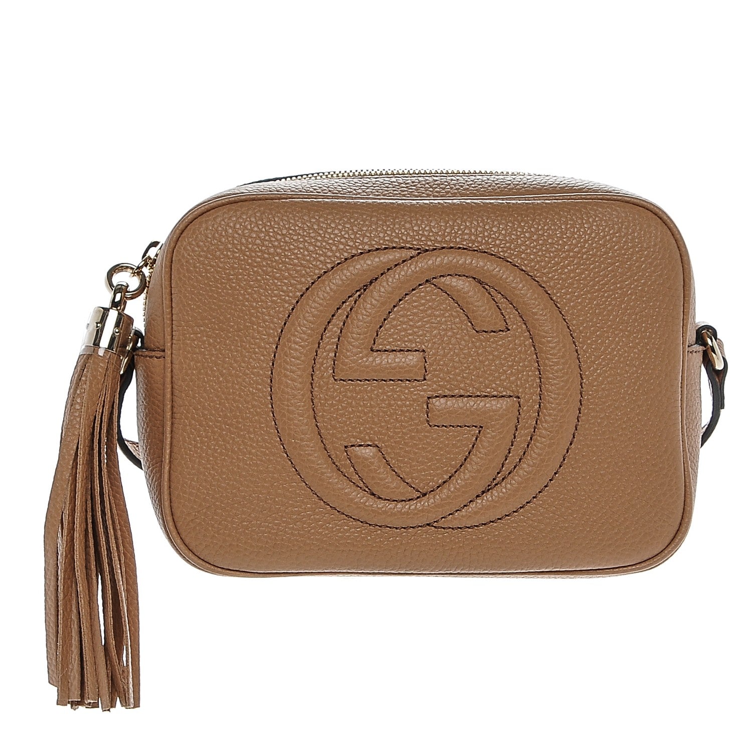 Gucci Pebbled Calfskin Small Soho Disco Bag Rose Beige 1 of 7
