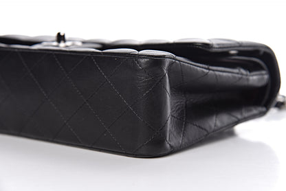 Chanel Lambskin Quilted Medium Double Flap Black 13 of 14