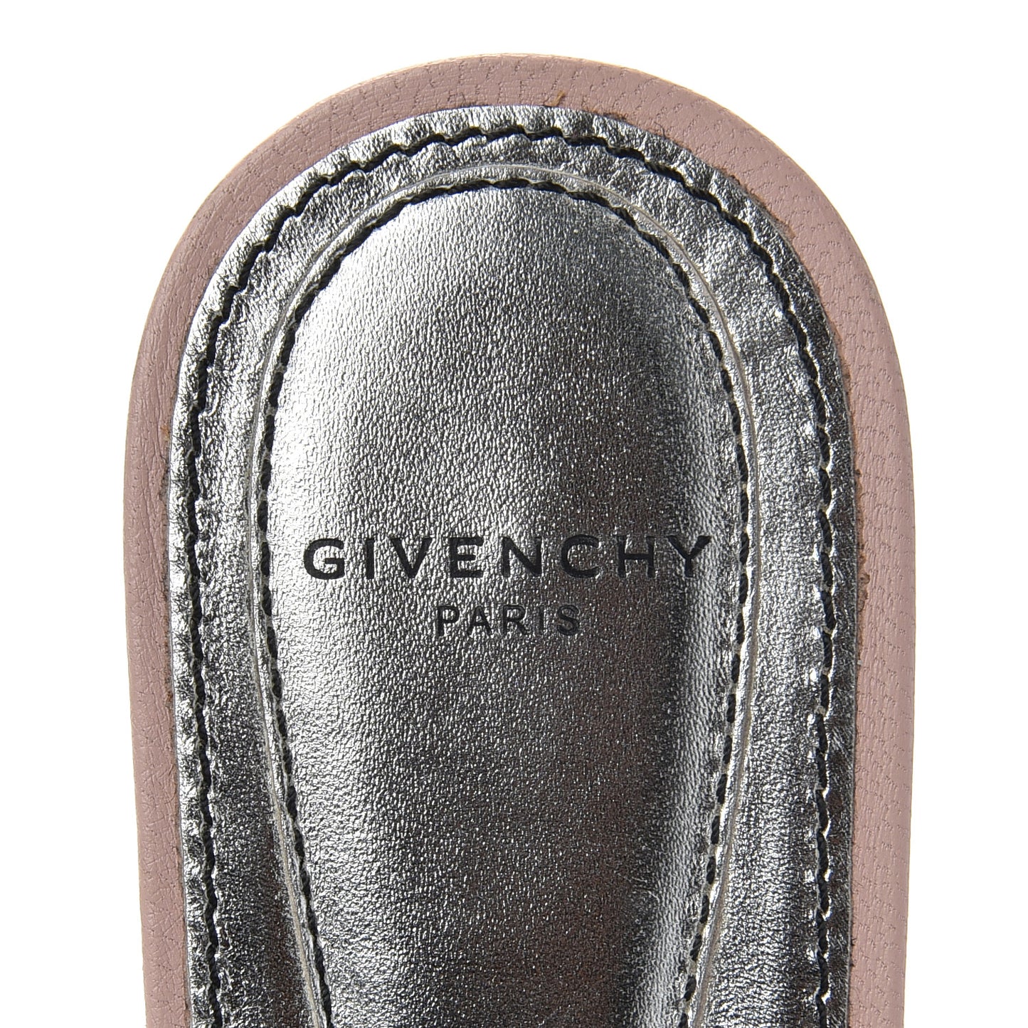 Calfskin Bedford Logo Mule Slides 36 Pink