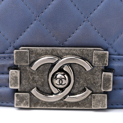 Chanel Lambskin Quilted Large Boy Flap Light Blue 29 of 29