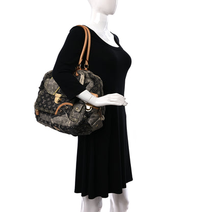 Louis Vuitton Denim Patchwork Bowly Black 2 of 10